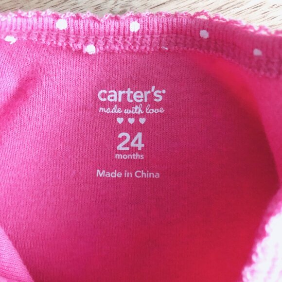5 for $10 Carter’s bodysuit 24m pink baby girl onesie - Picture 4 of 4